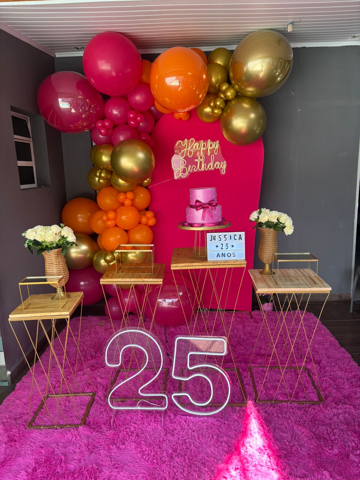 Decoração de festa luxuosa